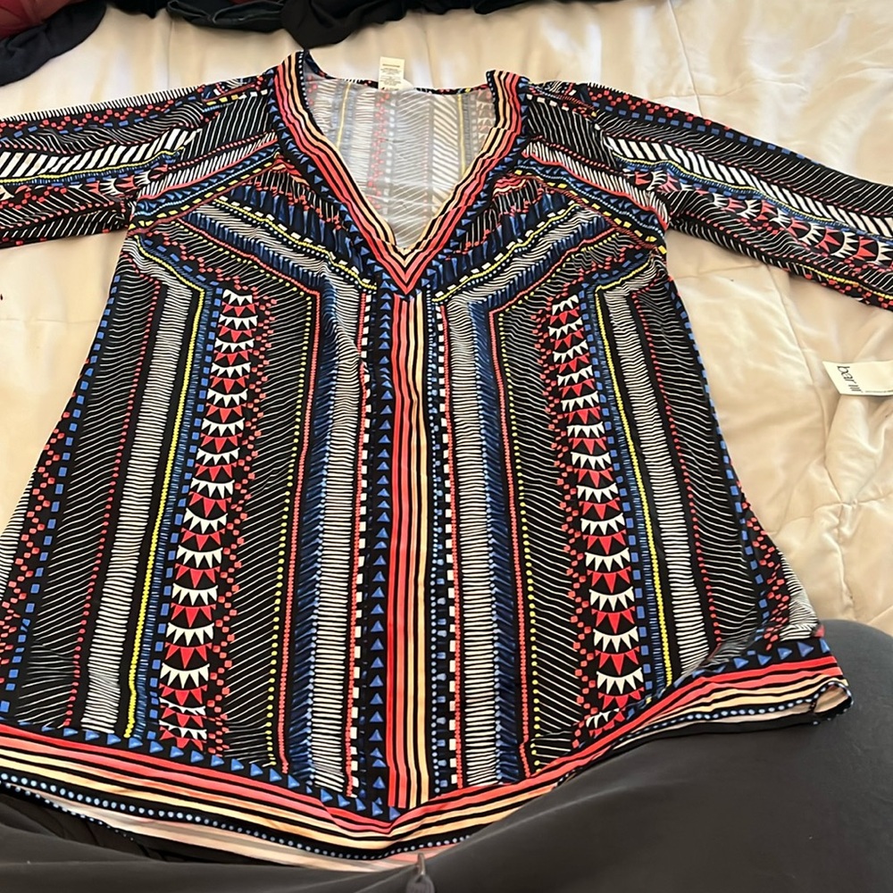 Bar III multi color swimsuit coverup